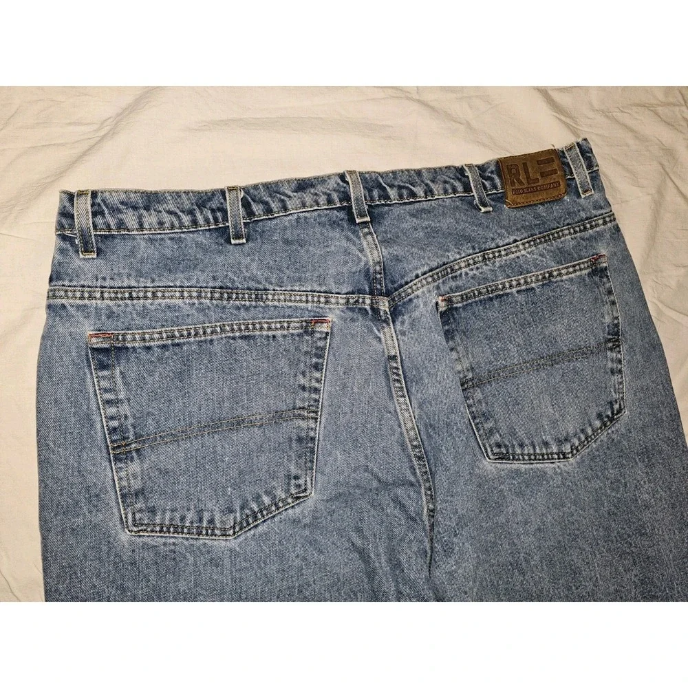 VTG Y2K Ralph Lauren Polo Jeans Co Banner Jean Mens 40x32 Loose Fit Baggy Denim